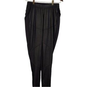 Torrid Legging Faux Leather Front Panels Black Women's Size 0X Pull On Casual